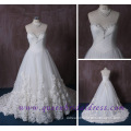 Fashion Strapless Sweetheart A Line Wedding Dresses with Crystal Collar